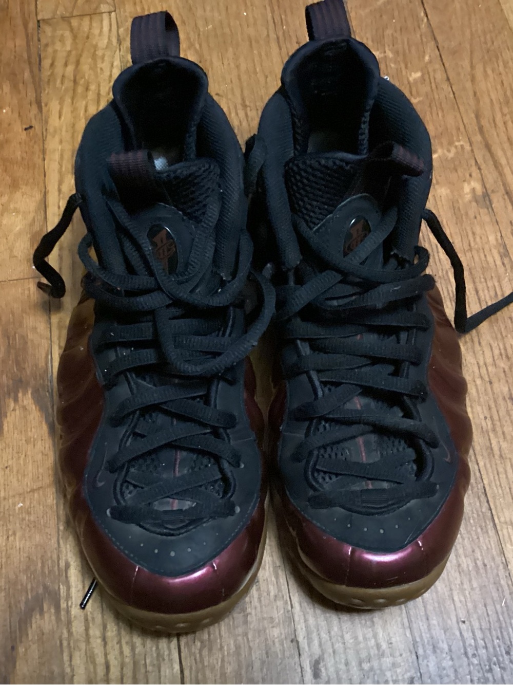 Nike Men's Foamposite One Night Maroon and Black Basketball Sneakers